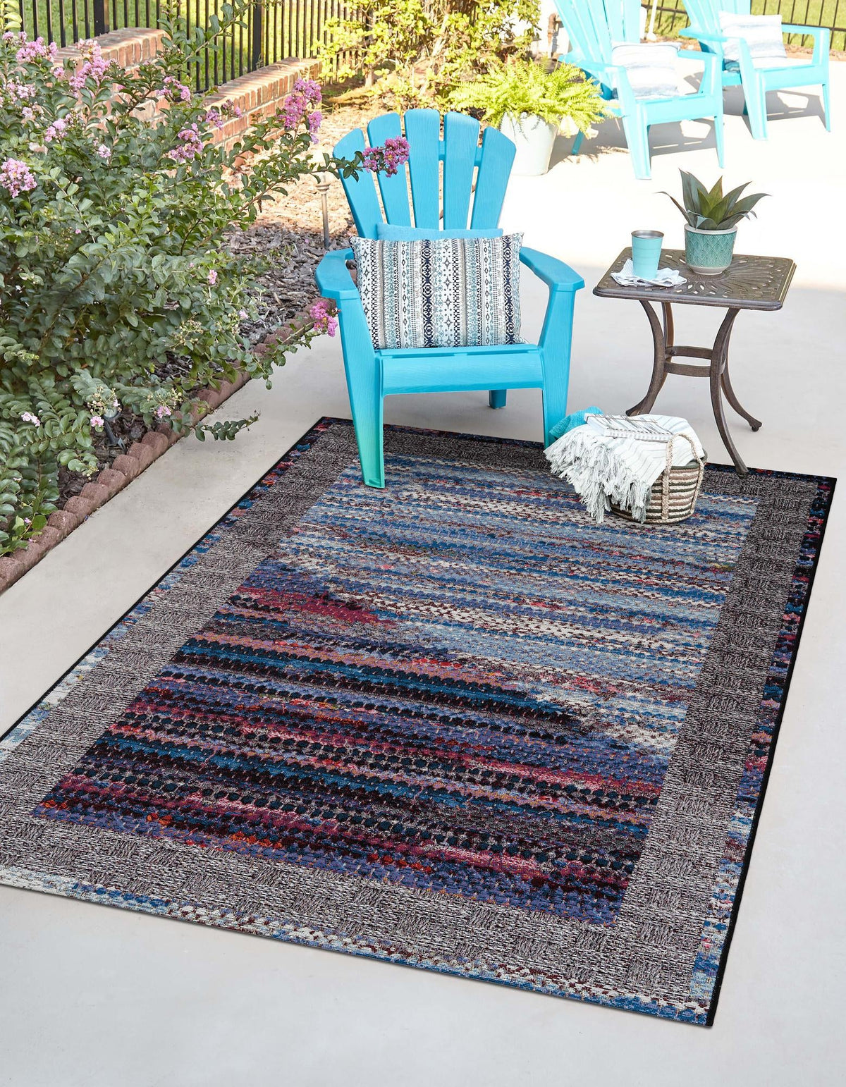 Urban Terrace Collection Area Rug -  Oasis Rectangle Multi  lifestyle 8