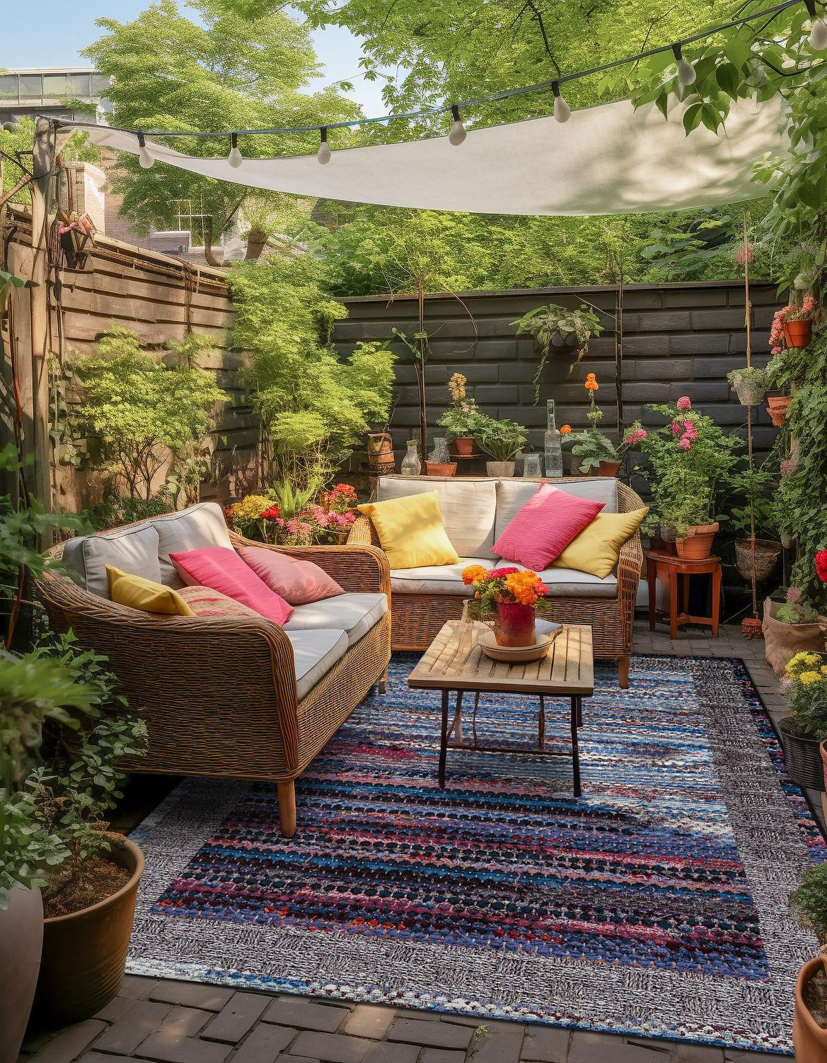 Urban Terrace Collection Area Rug -  Oasis Rectangle Multi  lifestyle 10
