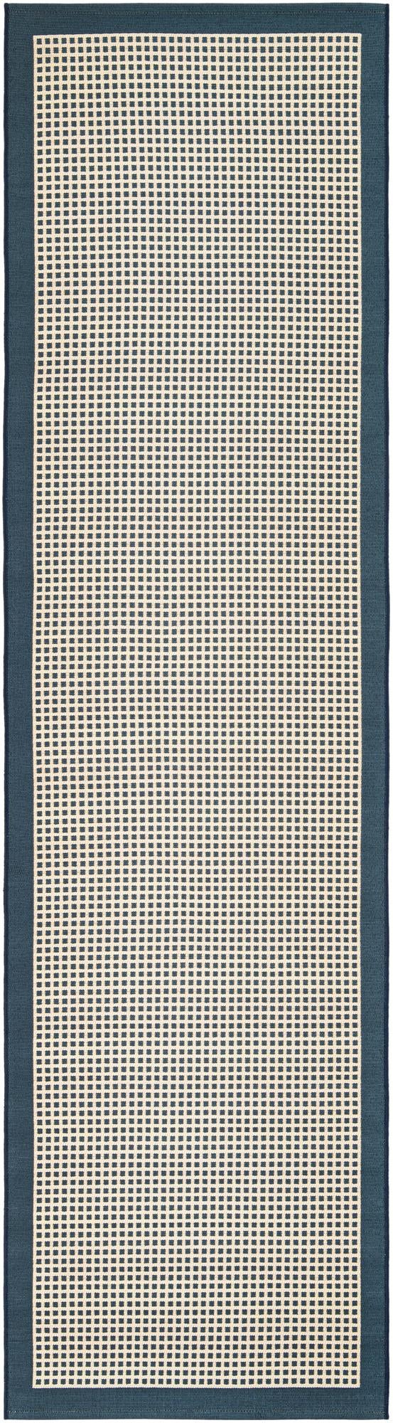 Terrace Fringe Collection Area Rug - Oceanside Runner Navy Blue  lifestyle 31