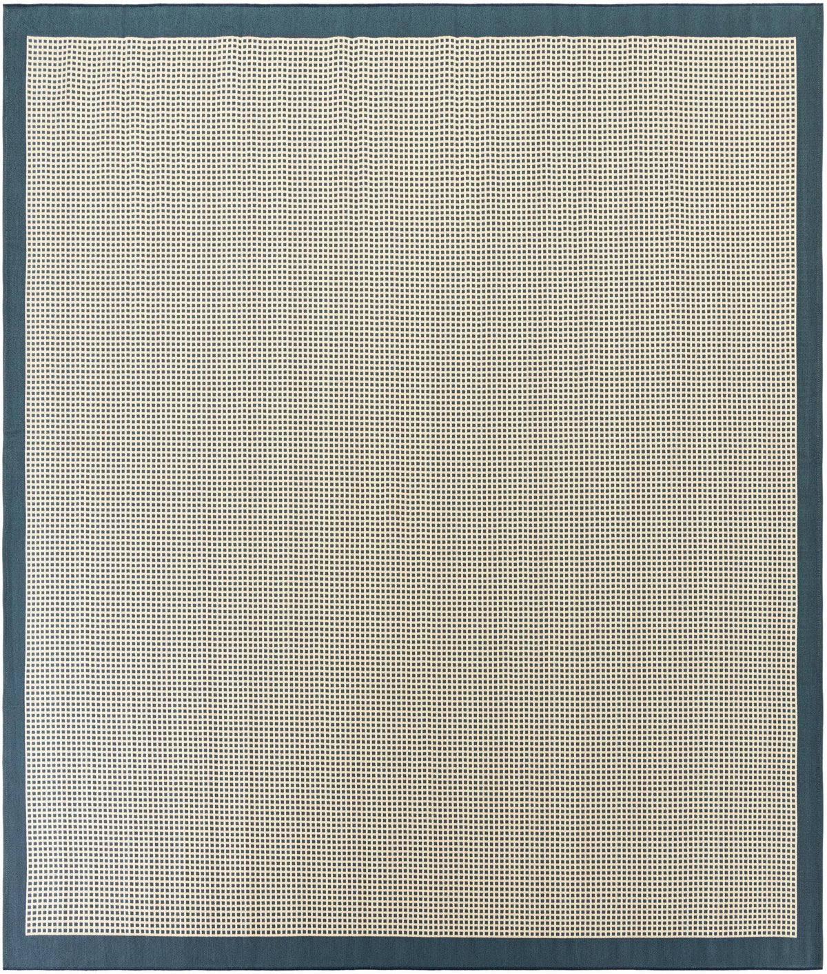 Terrace Fringe Collection Area Rug - Oceanside Square Navy Blue  lifestyle 115