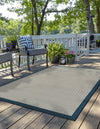 Terrace Fringe Collection Area Rug - Oceanside Rectangle Navy Blue Main