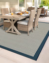 Terrace Fringe Collection Area Rug - Oceanside Rectangle Navy Blue  lifestyle 4