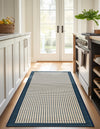 Terrace Fringe Collection Area Rug - Oceanside Runner Navy Blue  lifestyle 59