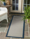 Terrace Fringe Collection Area Rug - Oceanside Runner Navy Blue  lifestyle 68