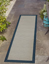 Terrace Fringe Collection Area Rug - Oceanside Runner Navy Blue  lifestyle 86