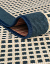 Terrace Fringe Collection Area Rug - Oceanside Runner Navy Blue  lifestyle 125
