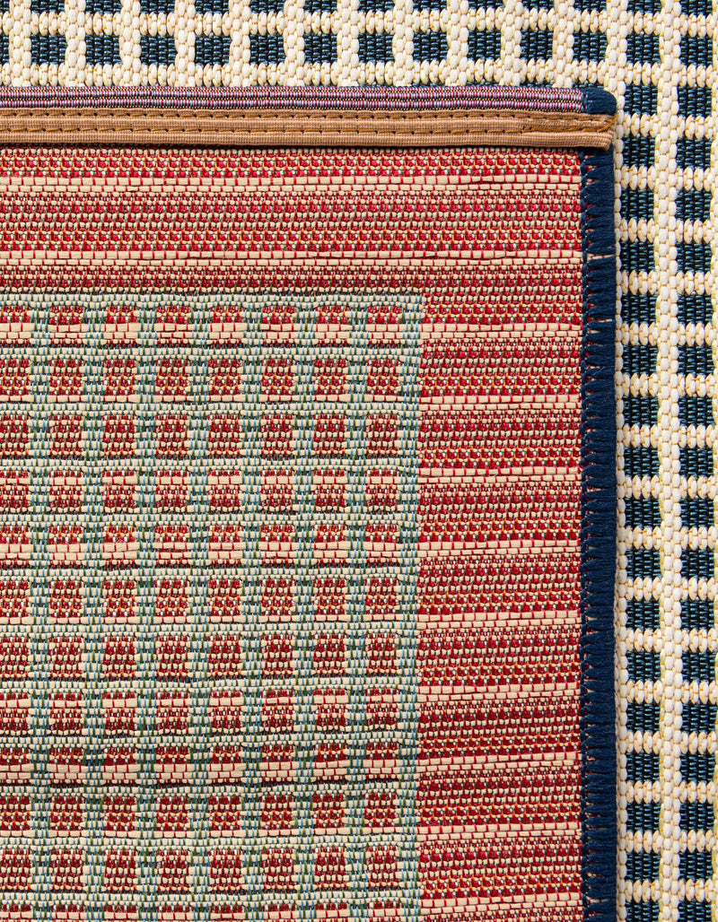Terrace Fringe Collection Area Rug - Oceanside Runner Navy Blue  lifestyle 137