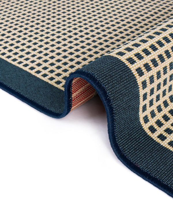Terrace Fringe Collection Area Rug - Oceanside Runner Navy Blue  lifestyle 143