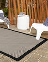 Terrace Fringe Collection Area Rug - Oceanside Rectangle Black  lifestyle 14