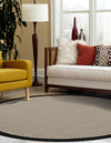 Terrace Fringe Collection Area Rug - Oceanside Round Black  lifestyle 46