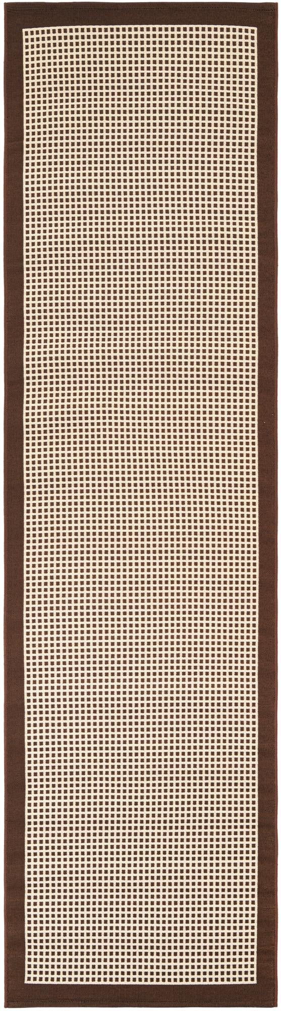 Terrace Fringe Collection Area Rug - Oceanside Runner Brown  lifestyle 110