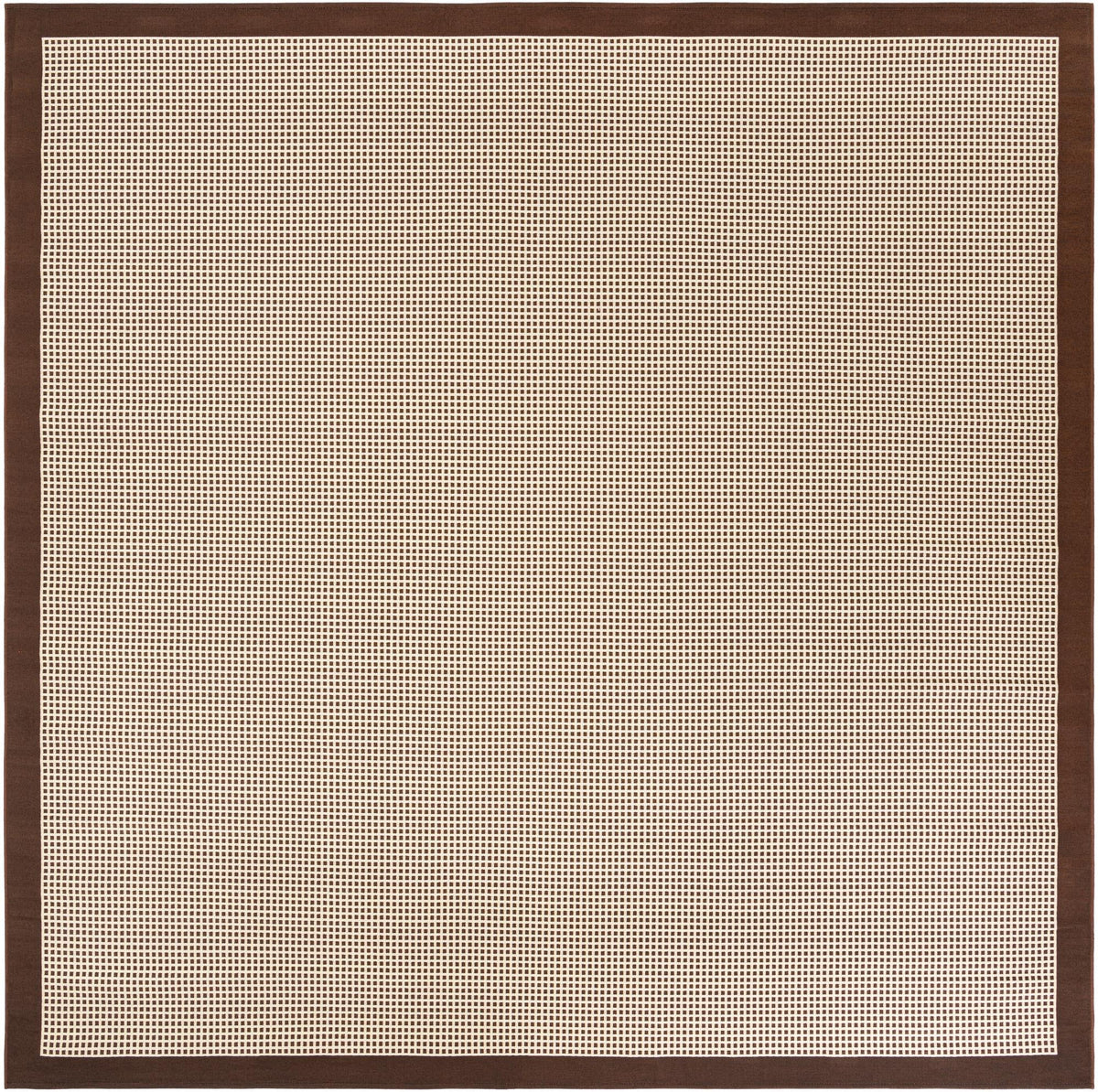 Terrace Fringe Collection Area Rug - Oceanside Square Brown  lifestyle 113