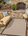 Terrace Fringe Collection Area Rug - Oceanside Rectangle Brown  lifestyle 3