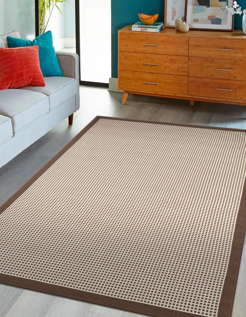 Terrace Fringe Collection Area Rug - Oceanside Rectangle Brown  lifestyle 24