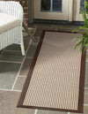 Terrace Fringe Collection Area Rug - Oceanside Runner Brown  lifestyle 38
