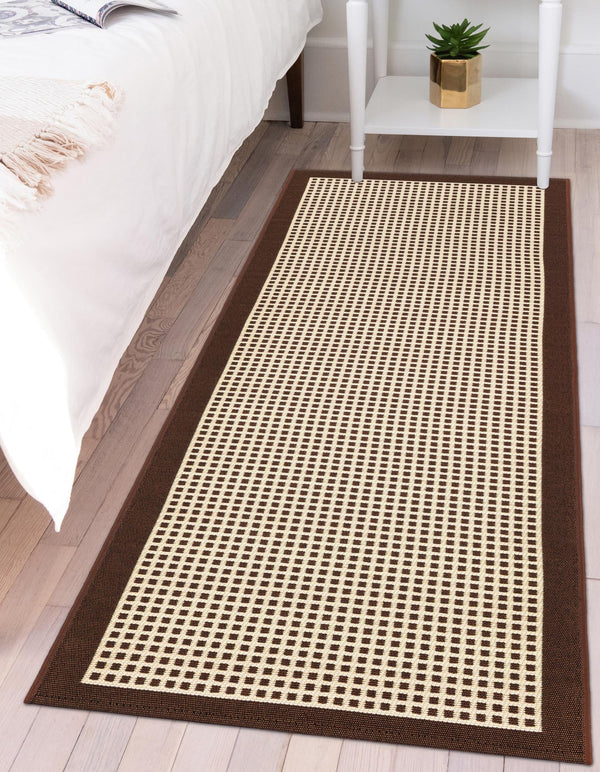 Terrace Fringe Collection Area Rug - Oceanside Runner Brown  lifestyle 65