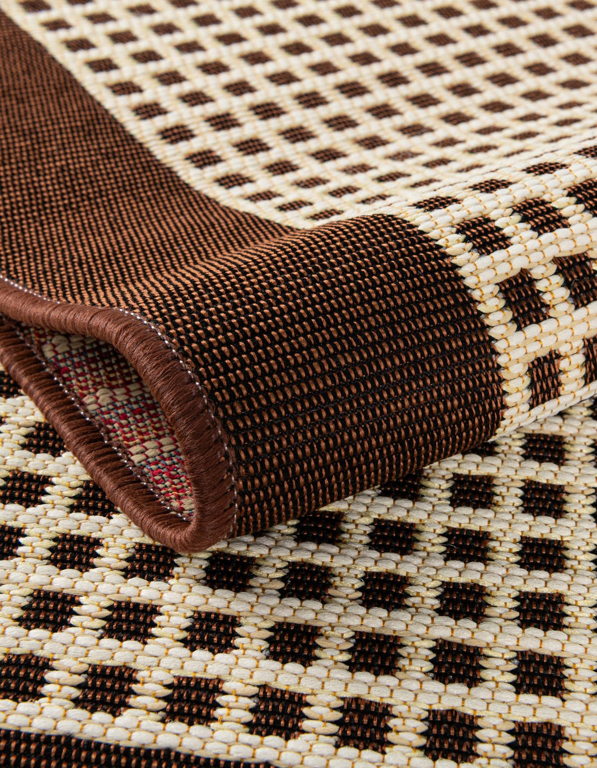 Terrace Fringe Collection Area Rug - Oceanside Runner Brown  lifestyle 127