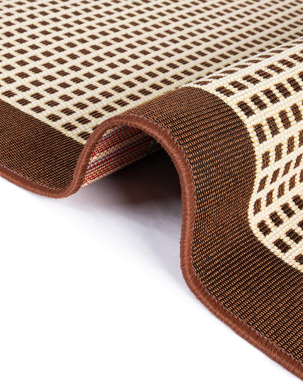 Terrace Fringe Collection Area Rug - Oceanside Runner Brown  lifestyle 145