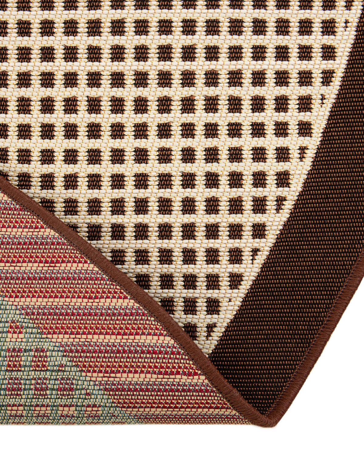 Terrace Fringe Collection Area Rug - Oceanside Round Brown  lifestyle 142