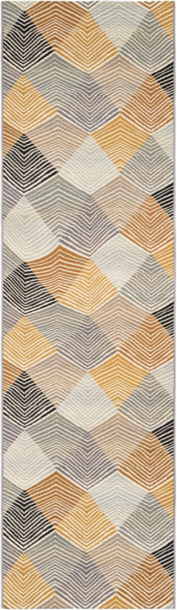 Urban Terrace Collection Area Rug - Metropolis Runner Gray  lifestyle 22