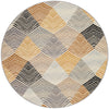Urban Terrace Collection Area Rug - Metropolis Round Gray  lifestyle 24