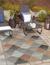 Urban Terrace Collection Area Rug - Metropolis Rectangle Gray  lifestyle 2