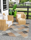 Urban Terrace Collection Area Rug - Metropolis Rectangle Gray  lifestyle 8