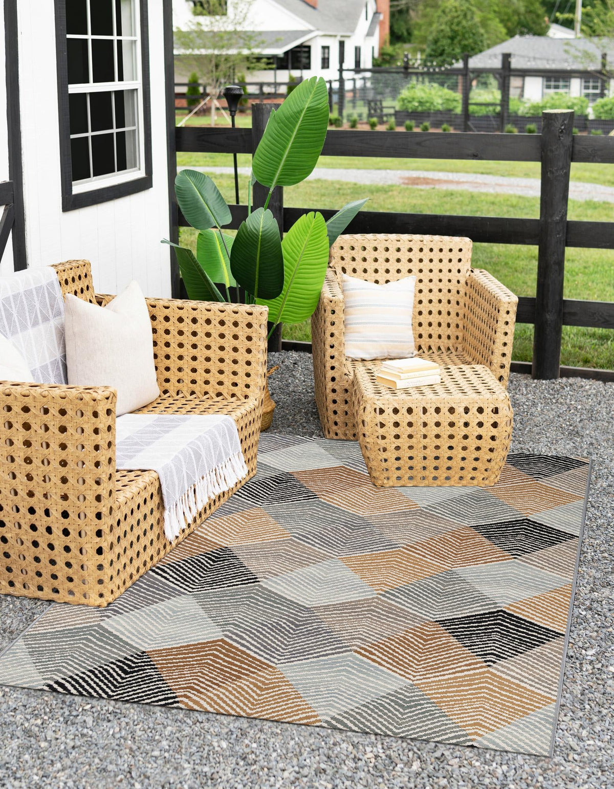 Urban Terrace Collection Area Rug - Metropolis Rectangle Gray  lifestyle 8