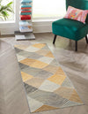 Urban Terrace Collection Area Rug - Metropolis Runner Gray  lifestyle 34