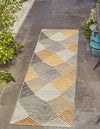 Urban Terrace Collection Area Rug - Metropolis Runner Gray  lifestyle 37