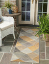 Urban Terrace Collection Area Rug - Metropolis Runner Gray  lifestyle 49