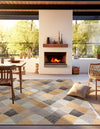 Urban Terrace Collection Area Rug - Metropolis Square Gray  lifestyle 44