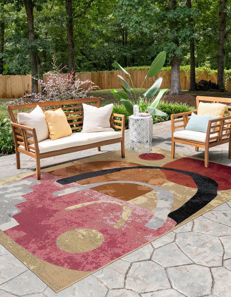 Urban Terrace Collection Area Rug -  Skyline Rectangle Multi  lifestyle 6