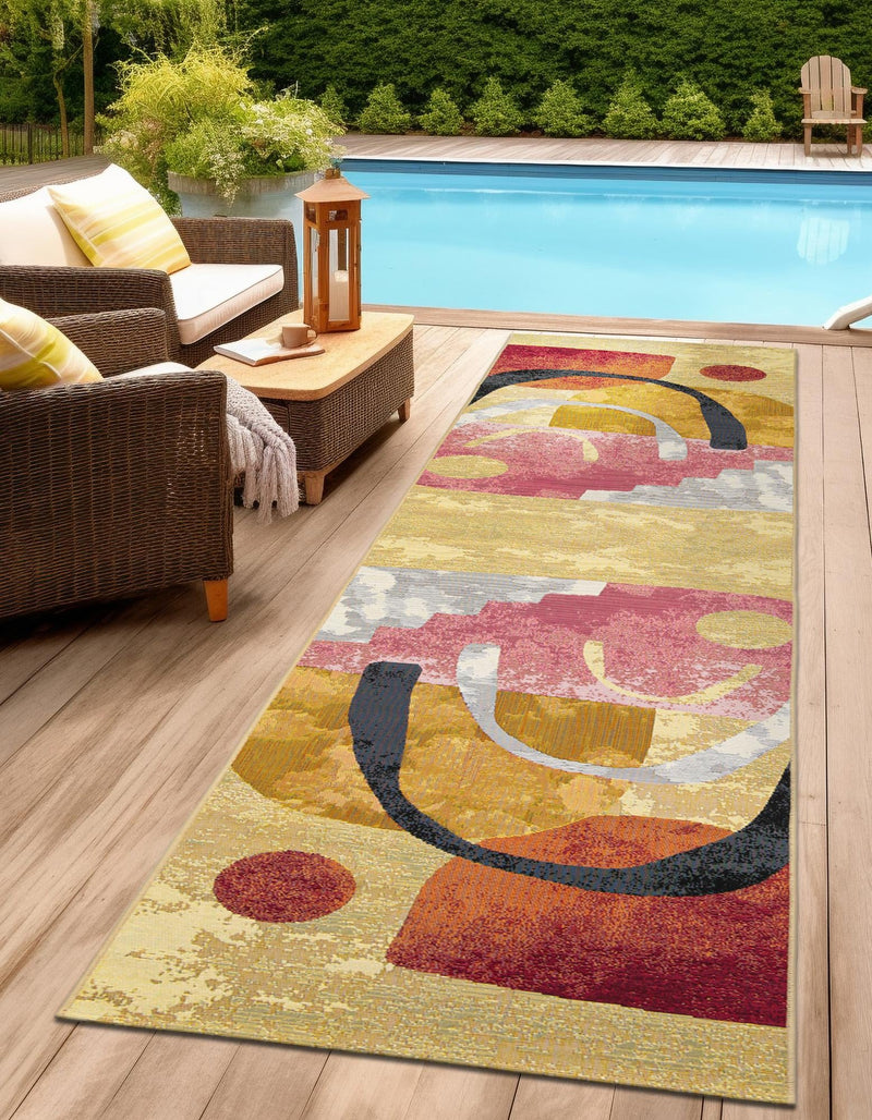 Urban Terrace Collection Area Rug -  Skyline Runner Multi  lifestyle 25