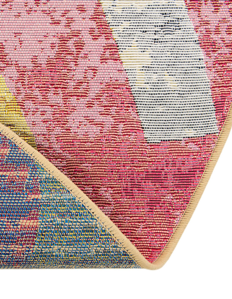 Urban Terrace Collection Area Rug -  Skyline Round Multi  lifestyle 69
