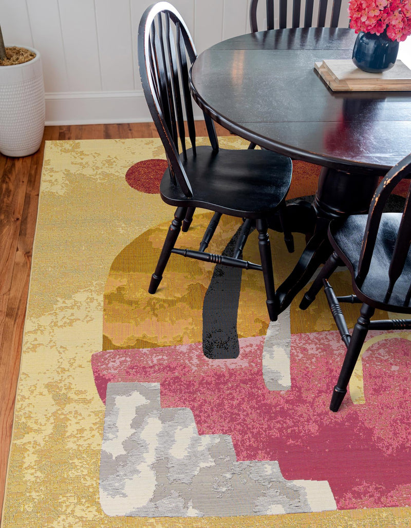 Urban Terrace Collection Area Rug -  Skyline Square Multi  lifestyle 35