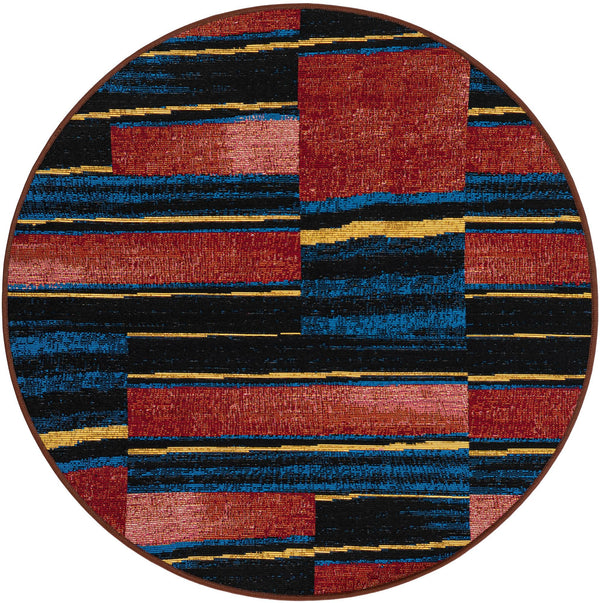 Urban Terrace Collection Area Rug -  Courtyard Round Multi  lifestyle 24