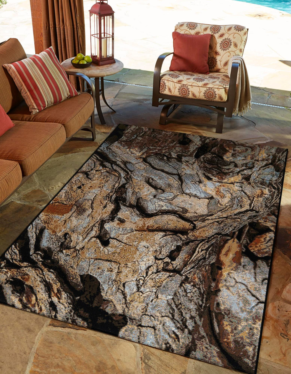 Urban Terrace Collection Area Rug -  Horizon Rectangle Multi  lifestyle 2