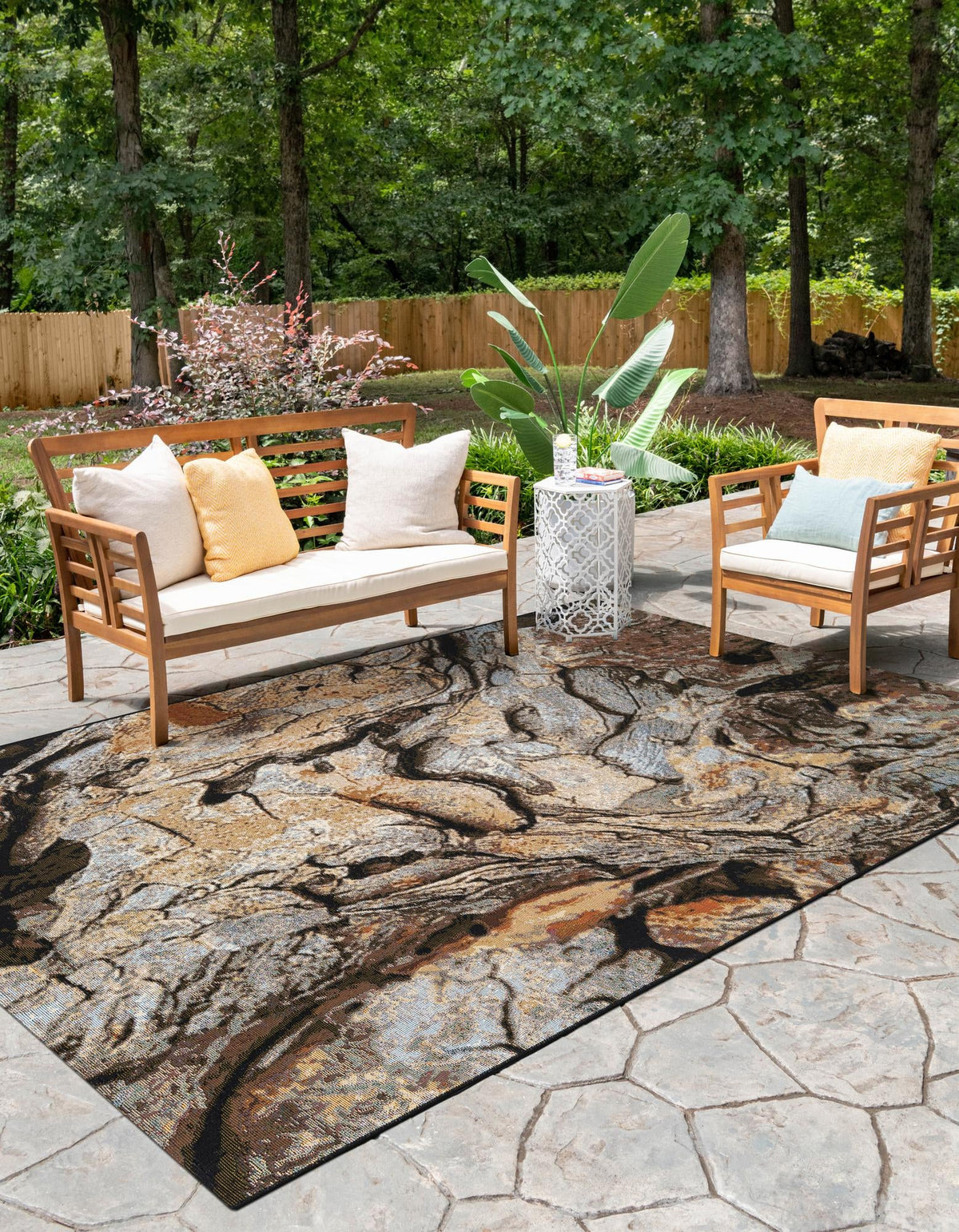 Urban Terrace Collection Area Rug -  Horizon Rectangle Multi  lifestyle 5