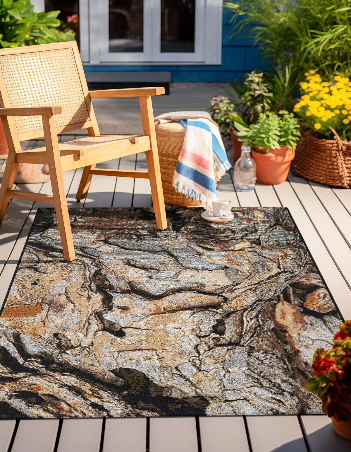 Urban Terrace Collection Area Rug -  Horizon Rectangle Multi  lifestyle 9