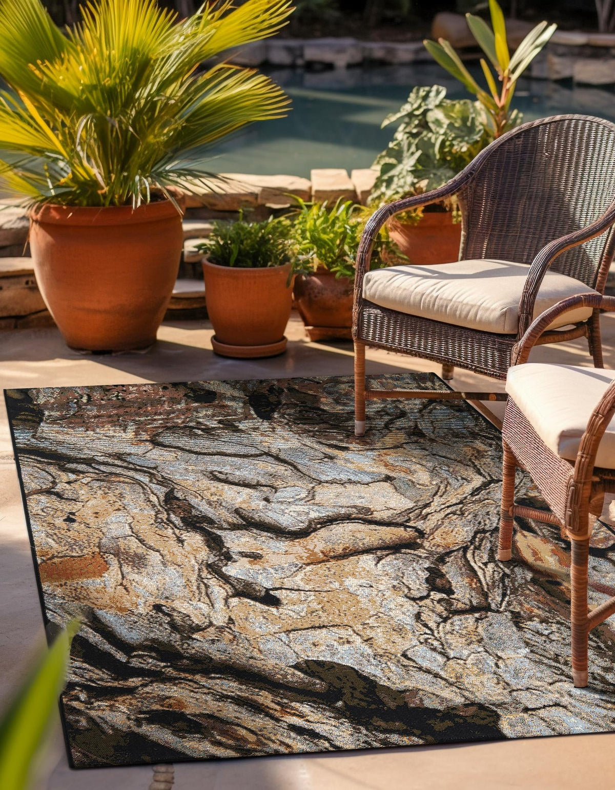 Urban Terrace Collection Area Rug -  Horizon Rectangle Multi  lifestyle 10