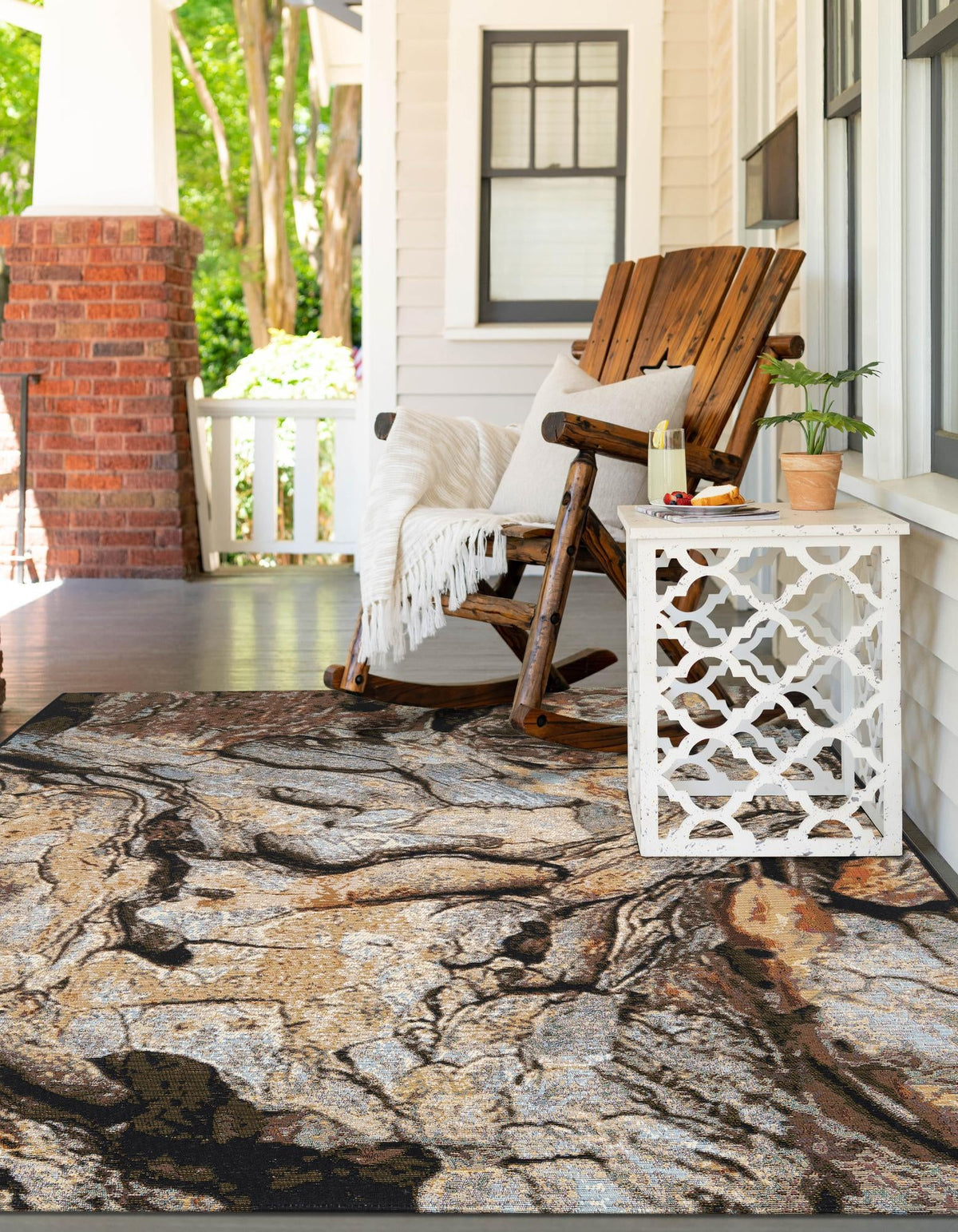 Urban Terrace Collection Area Rug -  Horizon Rectangle Multi  lifestyle 11