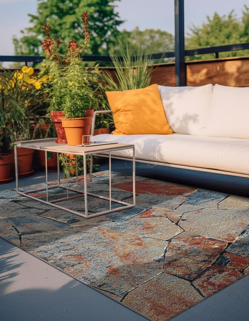 Urban Terrace Collection Area Rug -  Boulevard Rectangle Multi  lifestyle 4