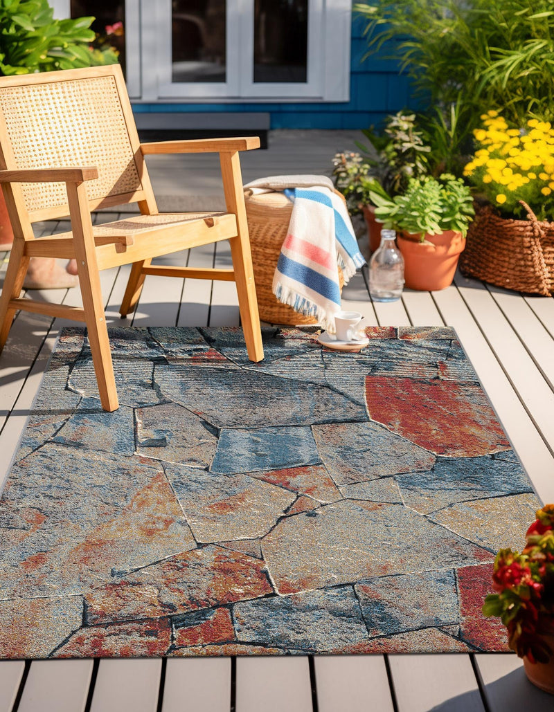 Urban Terrace Collection Area Rug -  Boulevard Rectangle Multi  lifestyle 5