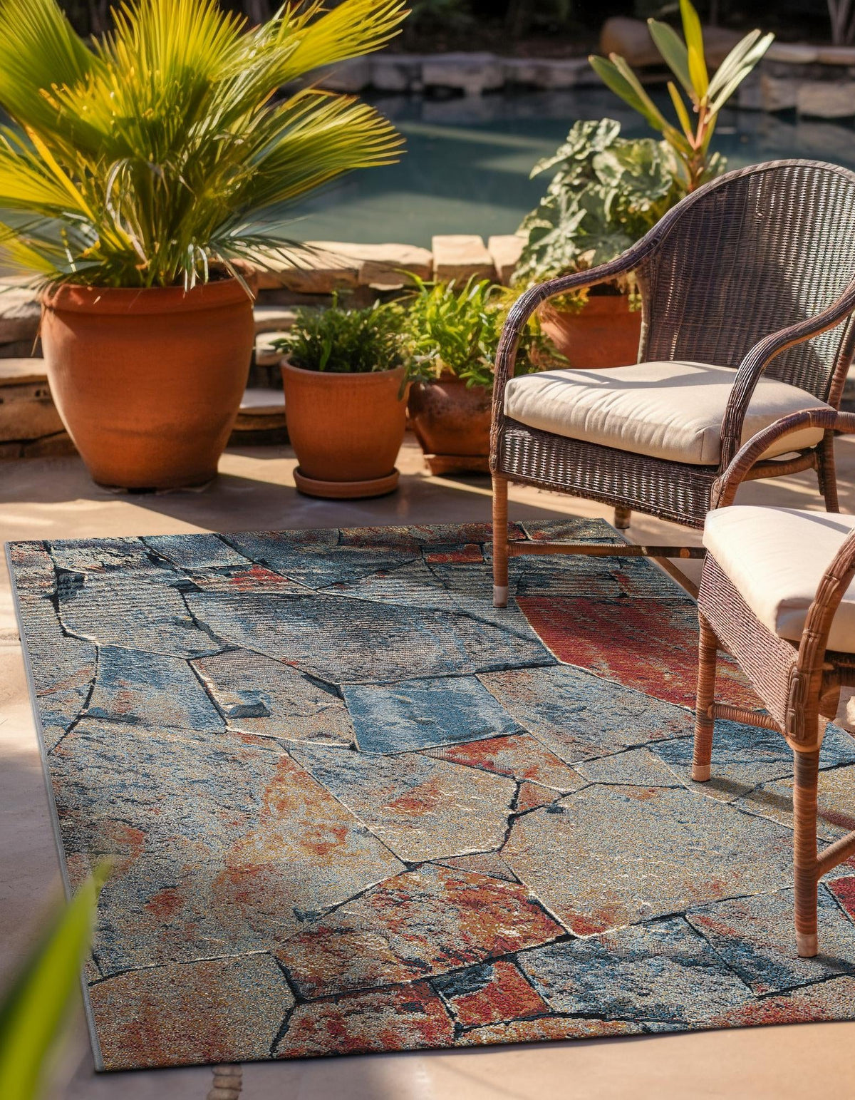 Urban Terrace Collection Area Rug -  Boulevard Rectangle Multi  lifestyle 6
