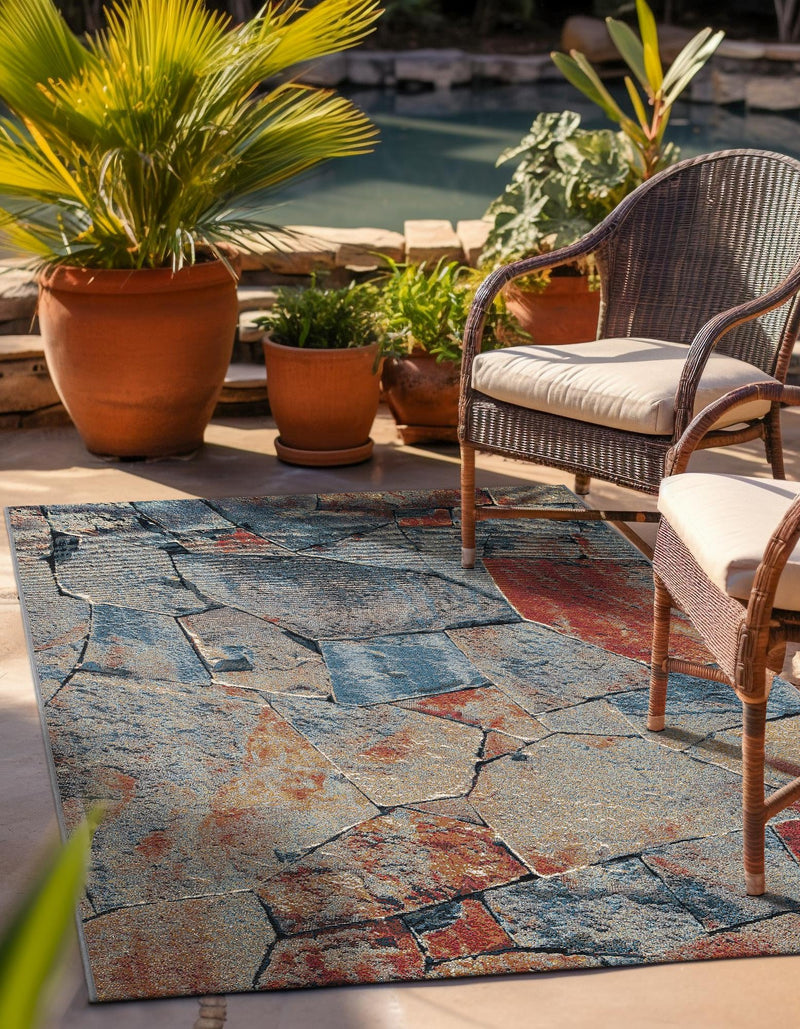 Urban Terrace Collection Area Rug -  Boulevard Rectangle Multi  lifestyle 6