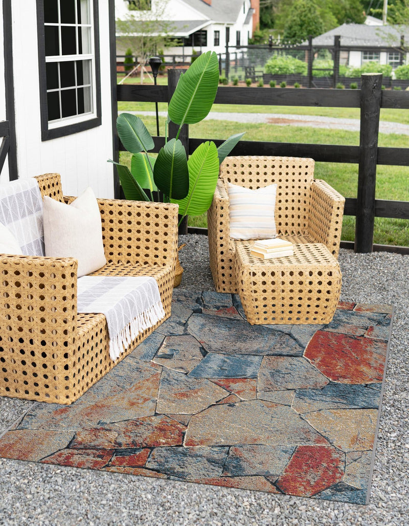 Urban Terrace Collection Area Rug -  Boulevard Rectangle Multi  lifestyle 8