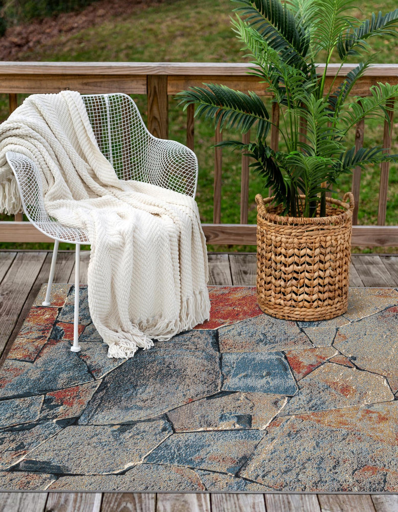 Urban Terrace Collection Area Rug -  Boulevard Rectangle Multi  lifestyle 11