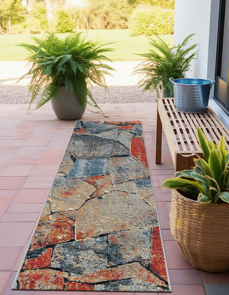 Urban Terrace Collection Area Rug -  Boulevard Runner Multi  lifestyle 25