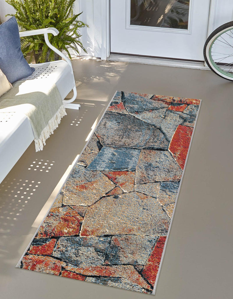 Urban Terrace Collection Area Rug -  Boulevard Runner Multi  lifestyle 31